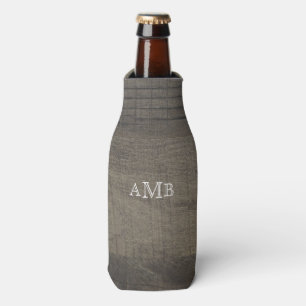 Mit Monogramm Holzlook Flaschenkühler