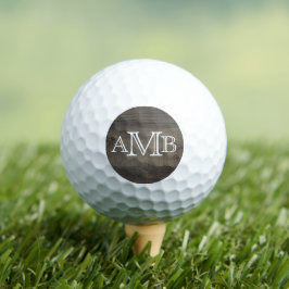 Mit Monogramm Holzlook Golfball