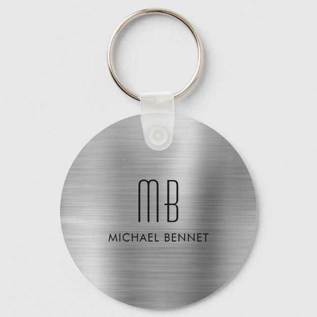 Mit Monogramm Imitate aus Silber Schlüsselanhänger (Vorderseite)