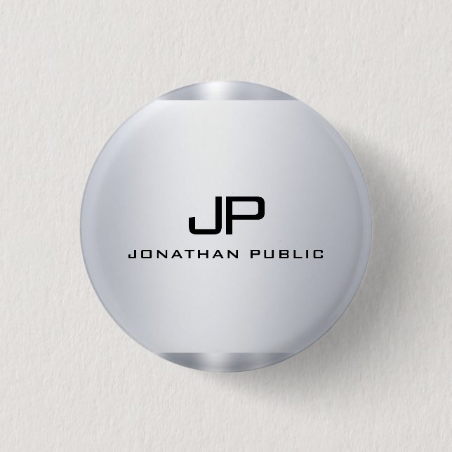 Mit Monogramm Imitate für metallisches Aussehen Si Button (Vorderseite)
