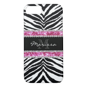 Mit Monogramm Imitate Glitzer Bling Kristall Girl' Case-Mate iPhone Hülle