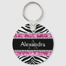 Mit Monogramm Imitate Glitzer Bling Zebra Girls Na