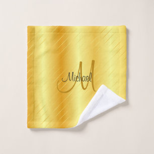 mit Monogramm Imitate Gold Elegante Moderne Vorlag Waschlappen