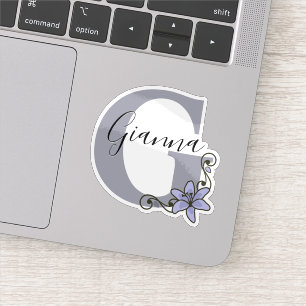 Mit Monogramm Individuelle Name Romantische Lippen Aufkleber