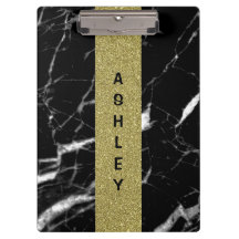 Mit Monogramm Individuelle Name, schwarzer Marmor 