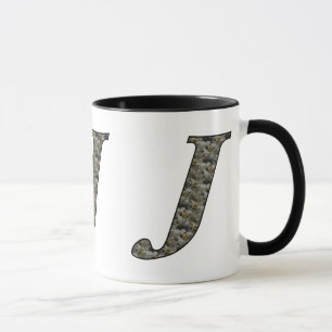 Mit Monogramm Initial J Hydrangea Tasse