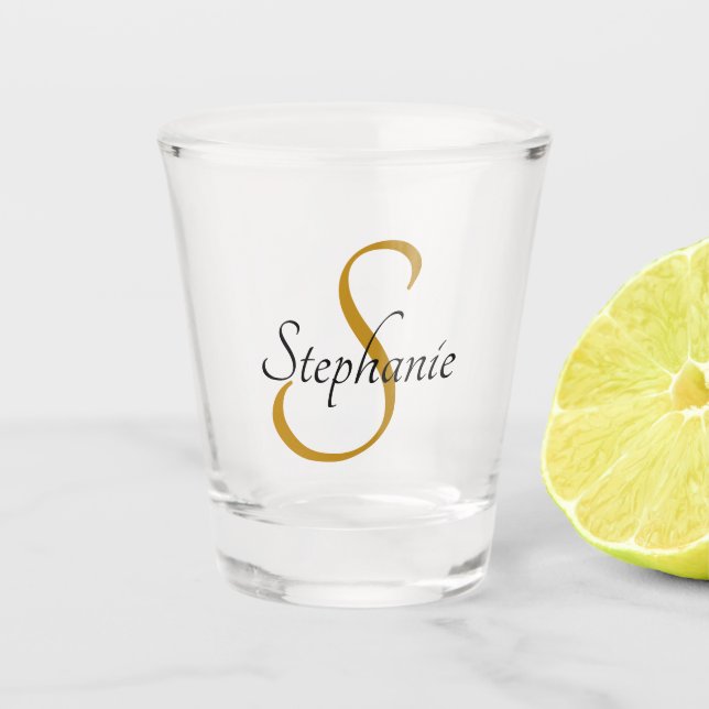 Mit Monogramm Initial- und Namensgebung Einfach Mi Schnapsglas (Vorderseite)