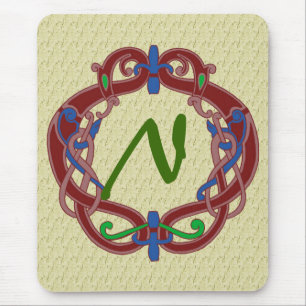 mit Monogramm Initials keltisches Design Mousepad