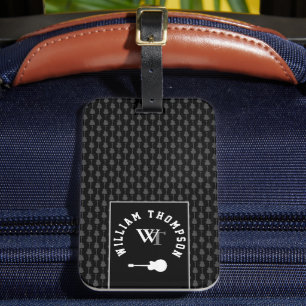 Mit Monogramm Instrumentenmuster mit Namen Gepäckanhänger