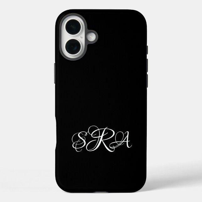 Mit Monogramm iPhone 16 Plus Fall iPhone 16 Plus Hülle (Rückseite)