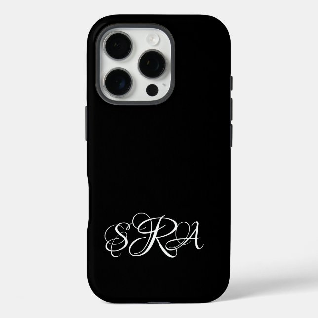 Mit Monogramm iPhone 16 Pro Fall iPhone 16 Pro Hülle (Rückseite)