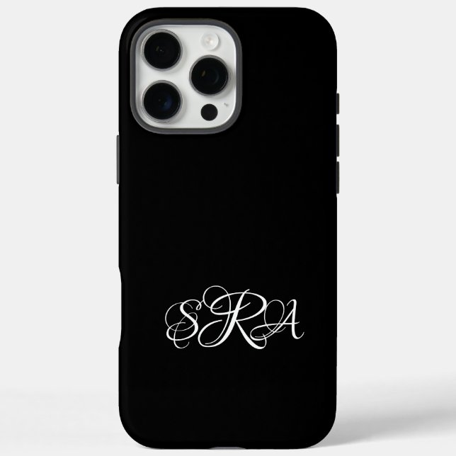 Mit Monogramm iPhone 16 Pro Max Fall Hülle (Rückseite)