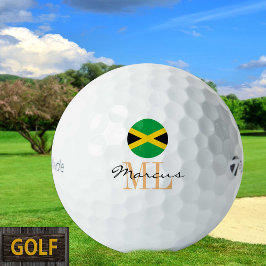 Mit Monogramm jamaikanische Flagge und Jamaika Gol Golfball