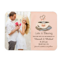 Mit Monogramm Kaffee-Cup im Herzen - Save the Date