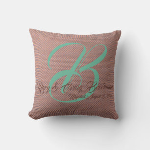 Mit Monogramm Kissen für das Ehepaar