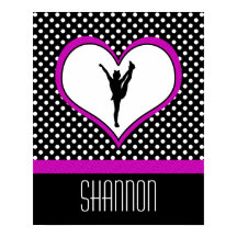 Mit Monogramm klassischer Pink Cheer Polka-Dot mit