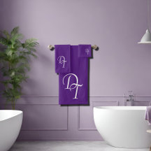 Mit Monogramm - königlich lila