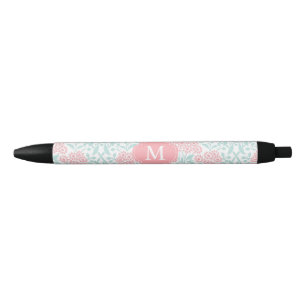 Mit Monogramm Koralle und tadelloser Blumendamast Kugelschreiber