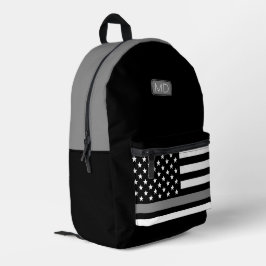Mit Monogramm Korrektor, dünne Silber Bedruckter Rucksack