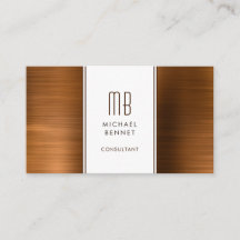 Mit Monogramm Kupferbrown-Metallfolienberater