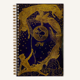 Mit Monogramm Lang Violet Fairy Book Dotted Journa Notizbuch