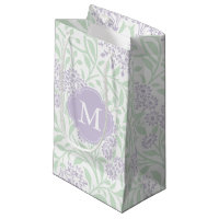 Mit Monogramm Lavendel-Minzen-Blumendamast-Muster