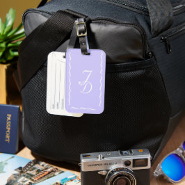 Mit Monogramm Lavendel-Tag Gepäckanhänger