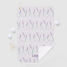 Mit Monogramm Lavender Hearts Girly Hübsch Golf Golfhandtuch
