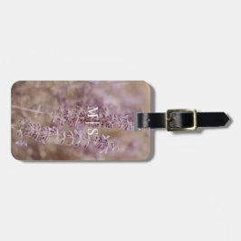 Mit Monogramm Lavender Montana Wildblumen Gepäckanhänger