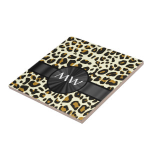 Mit Monogramm Leoparddruck Fliese