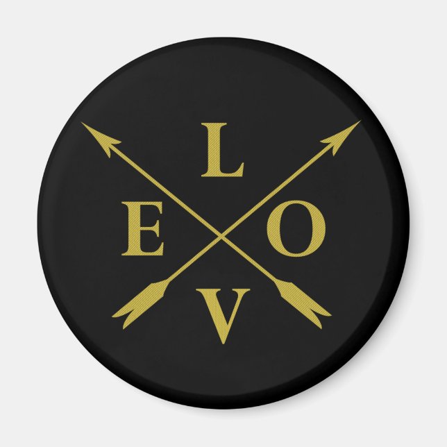 mit Monogramm Liebe Magnet (Vorne)