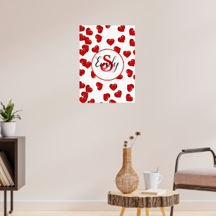 mit Monogramm Liebe Poster