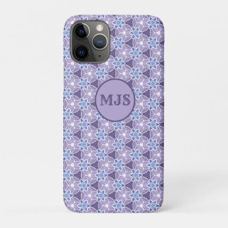 Mit Monogramm Lila Blumenmuster Case-Mate iPhone Hülle