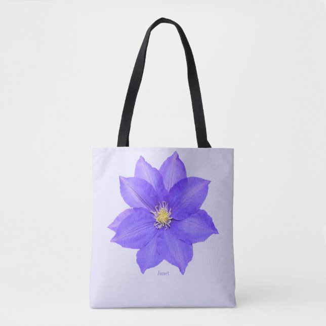 Mit Monogramm lila Lavendel-kundenspezifische Tasche (Vorderseite)