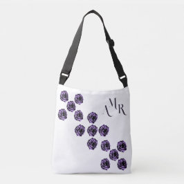 Mit Monogramm Lila Rose Tasche
