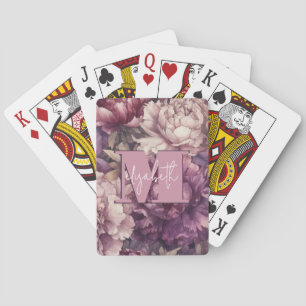 Mit Monogramm Lila Volkswirtschaften Spielkarten