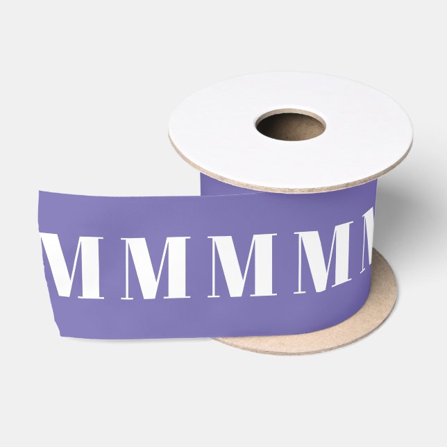 Mit Monogramm lilac Periwinkle benutzerdefinierte  Satinband (Spule)