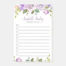Mit Monogramm Liste der Lilac-Flora Post-it Klebezettel