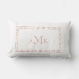 Mit Monogramm Lumbalkissen in Rosa Lendenkissen