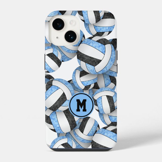Mit Monogramm Mädels iPhone 14 Hülle (Rückseite)