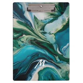 Mit Monogramm Marmorresin Klemmbrett