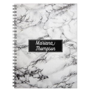 Mit Monogramm Marmortextur Notizblock