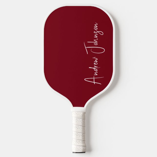 Mit Monogramm Maroon Pickleball Paddle (Vorderseite)