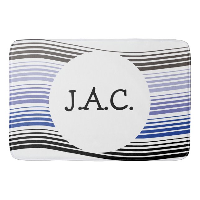 Mit Monogramm Mat Badematte (Vorderseite)