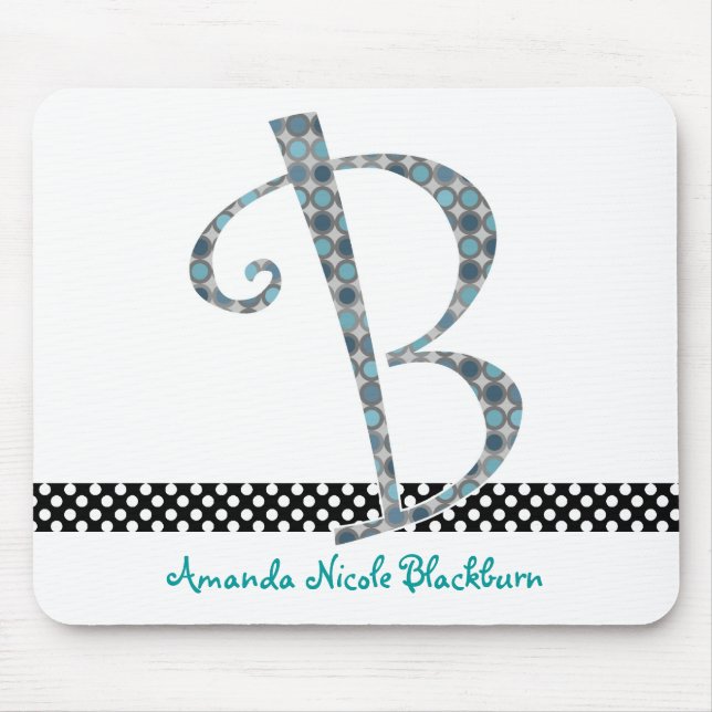Mit Monogramm Mausunterlage - Buchstabe B Mousepad (Vorne)