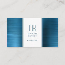 Mit Monogramm Meer Blaubraune Metallic Foil Consul