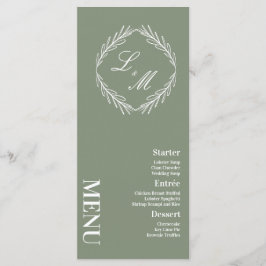 Mit Monogramm Menü für Hochzeiten von Skripten in  Menükarte