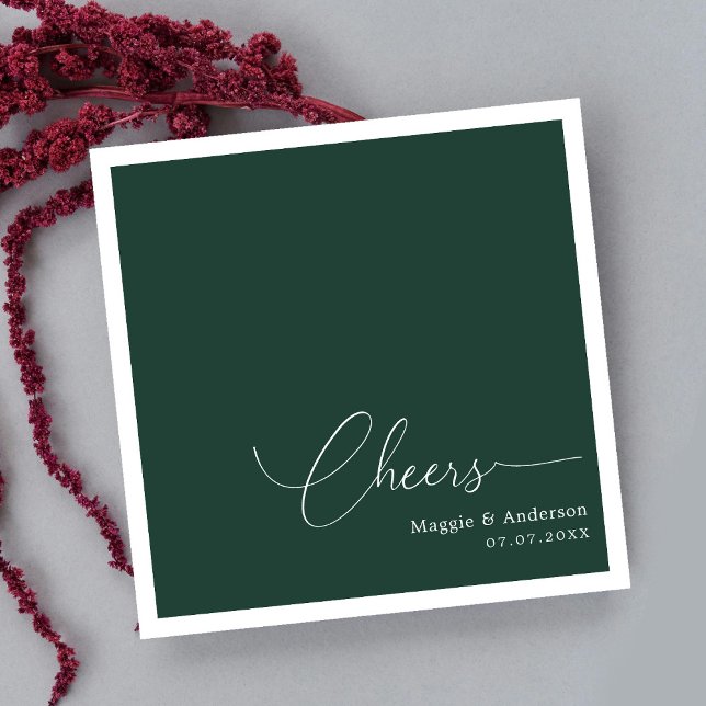 Mit Monogramm Minimalismus: Glückliches Paar Serviette (Monogrammed Minimalism: Cheers to the Happy Couple Napkins)