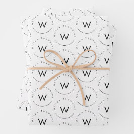 Mit Monogramm Minimalistin Geschenkpapier Set