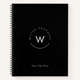 Mit Monogramm Minimalistin Notizbuch